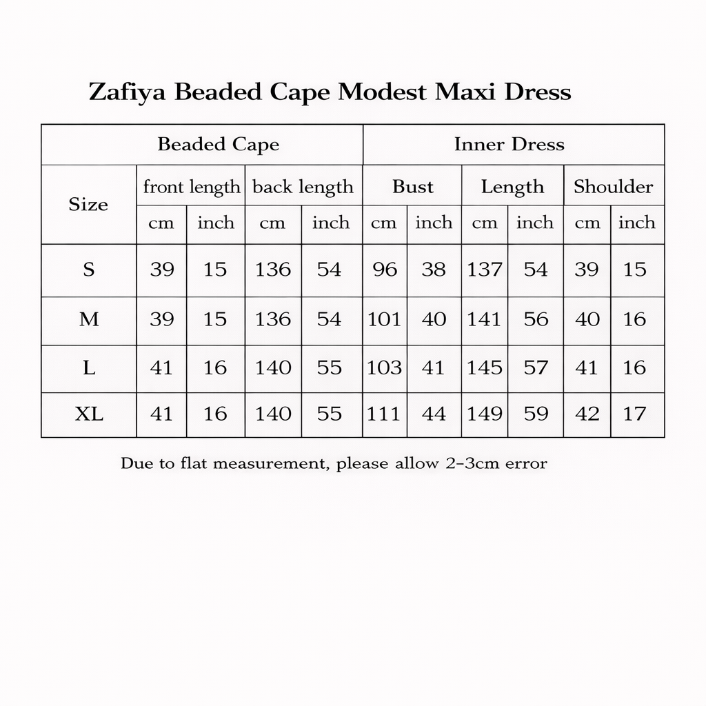 Zafiya Beaded Cape Modest Maxi Dress