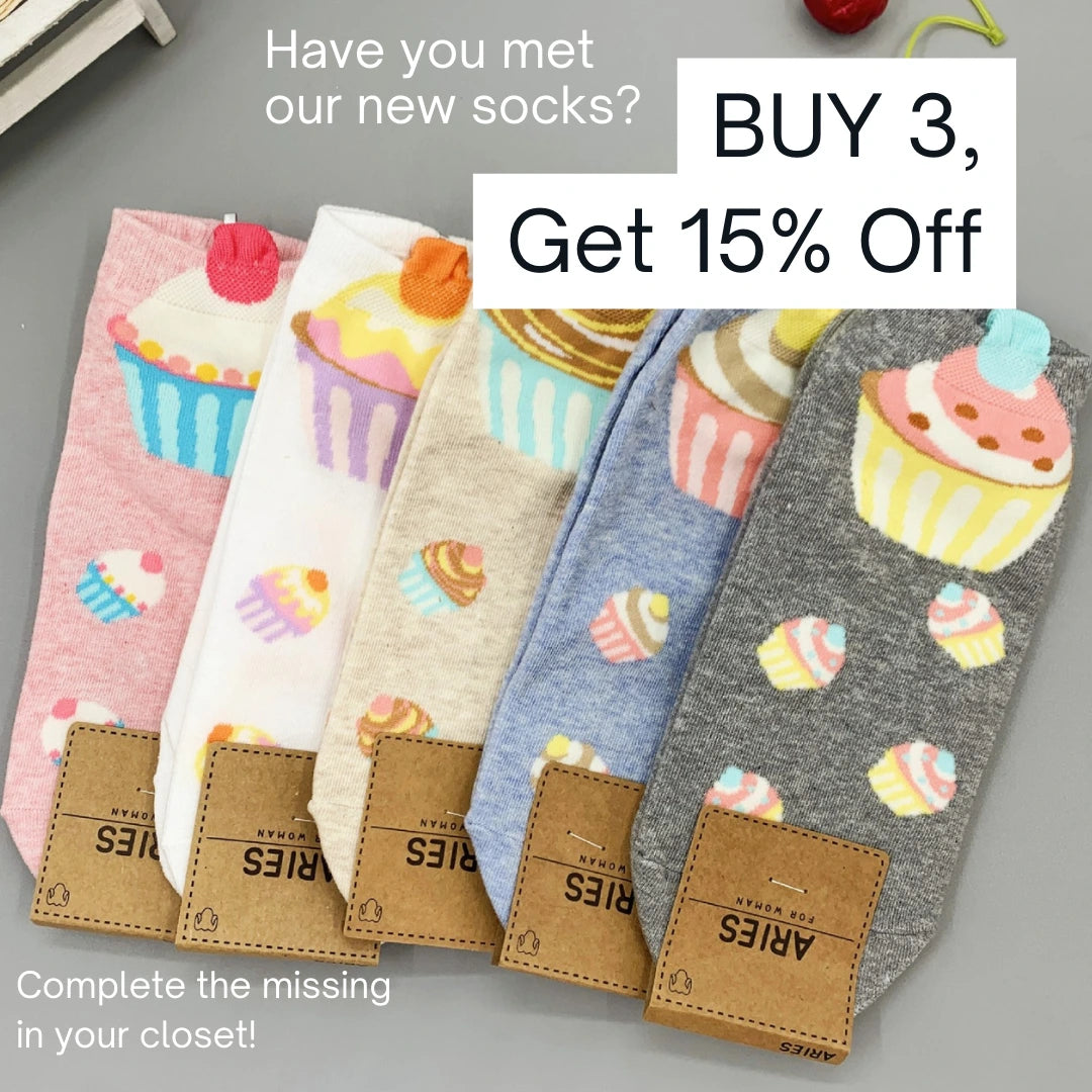 Cute Cupcake women's socks - Try Modest Limited 