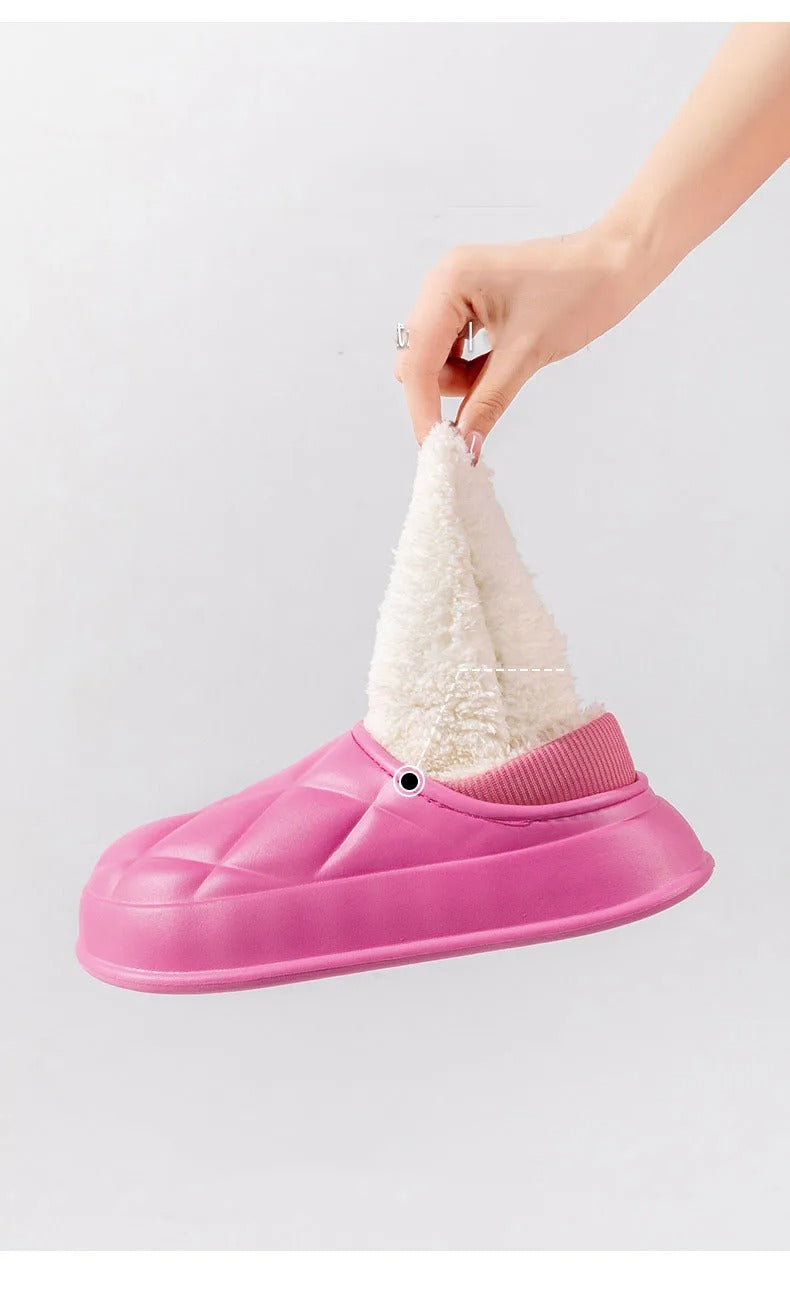 Thickened waterproof warm cotton slippers