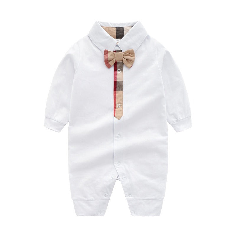 Formal suit baby bow tie romper - Try Modest Limited