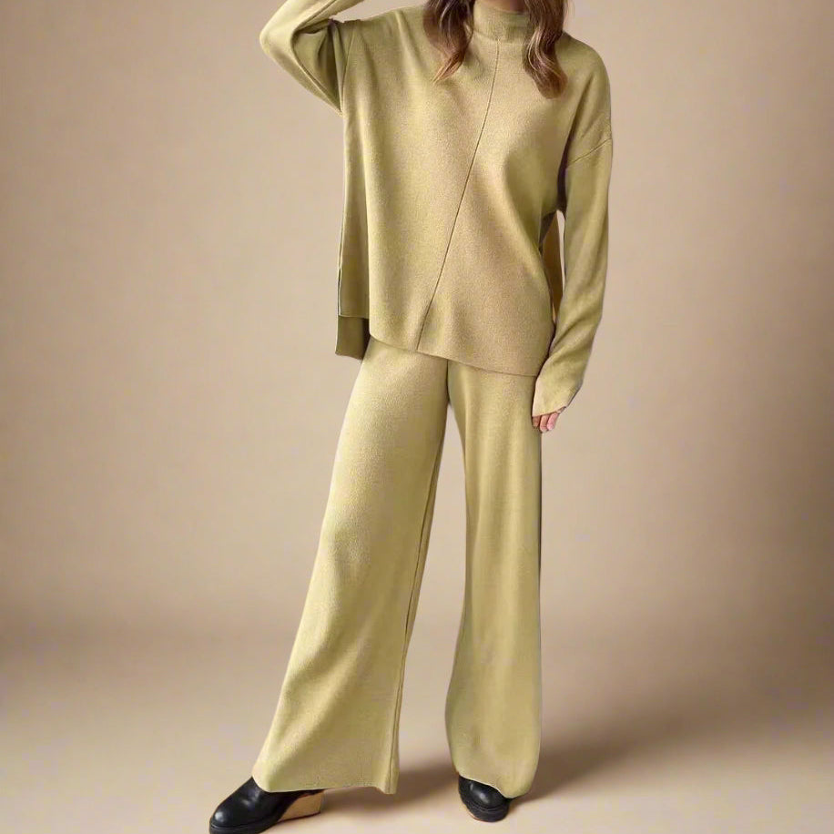 Long Sleeve Loose Casual Sweater Knitted Set - Try Modest Limited