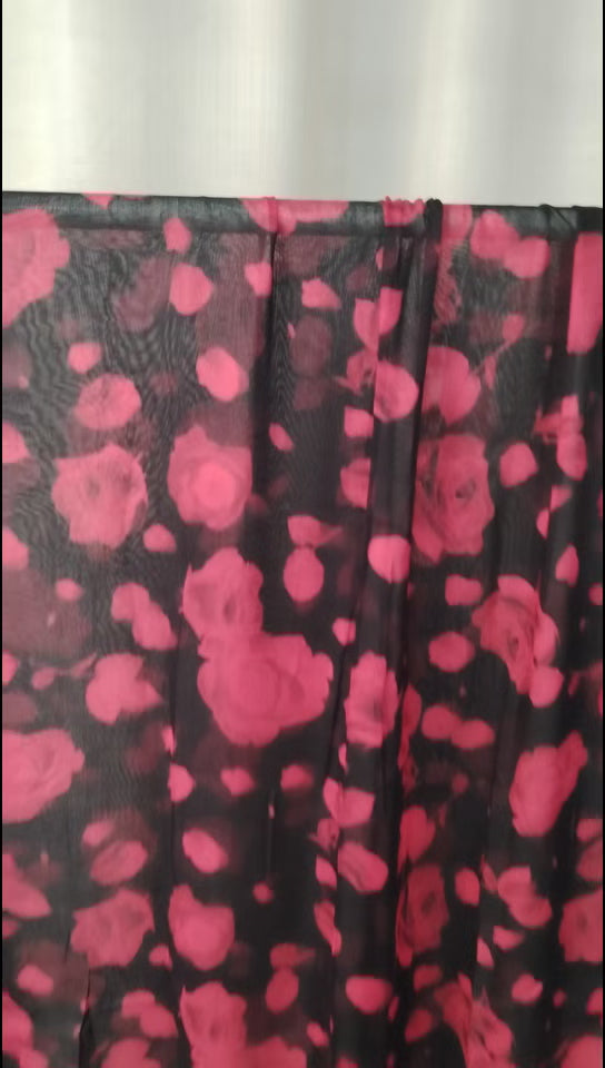 Hijab in modal Crimson Bloom