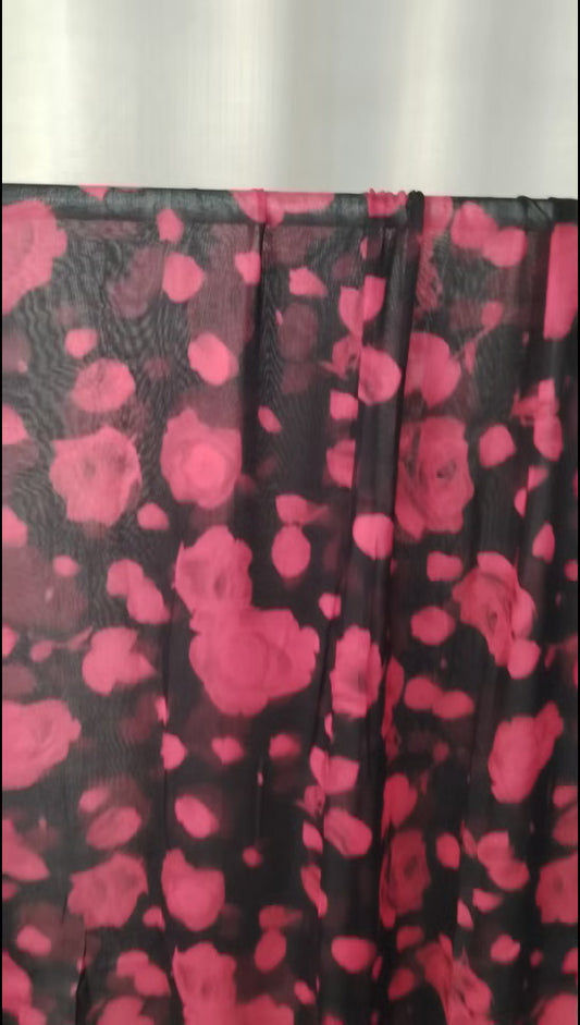 Crimson Bloom Modal Hijab