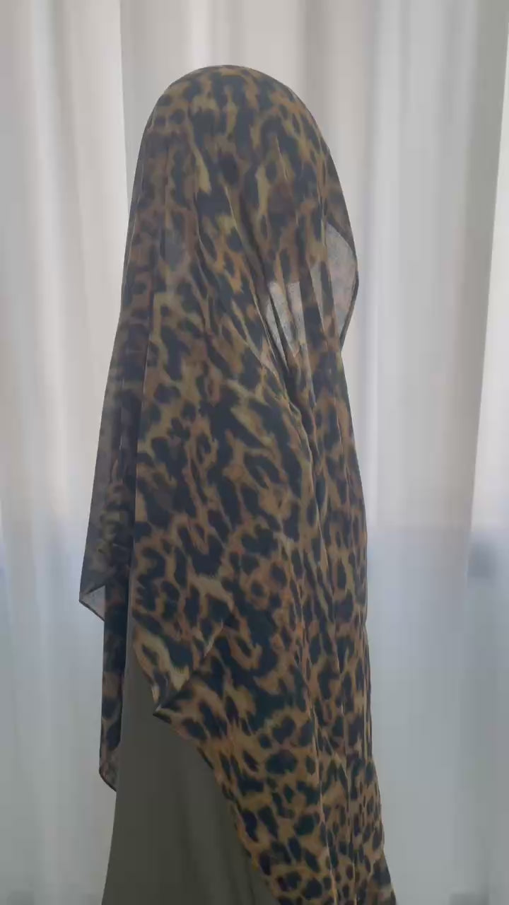 Hijab in modal leopardato Luxe