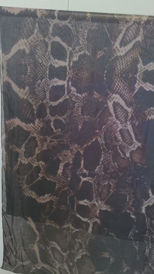 Hijab in modal di bambù e pitone inchiostro