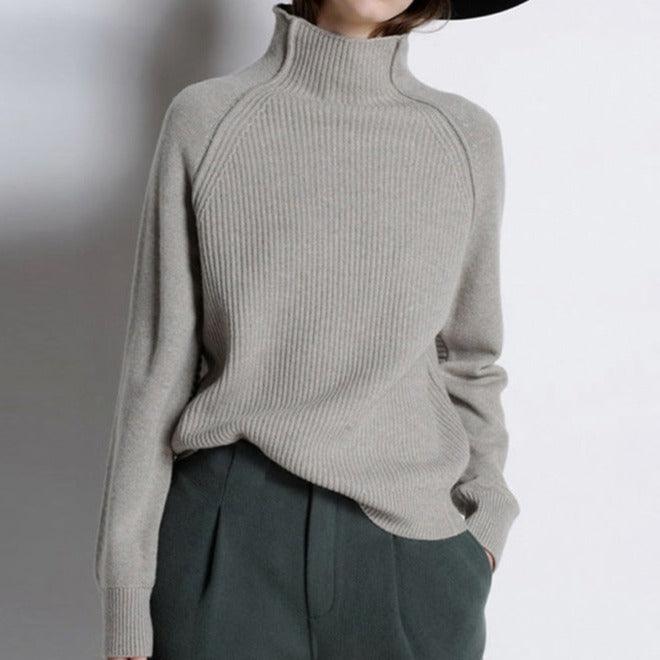Turtleneck Women's Loose Sweater - Try Modest Limited 