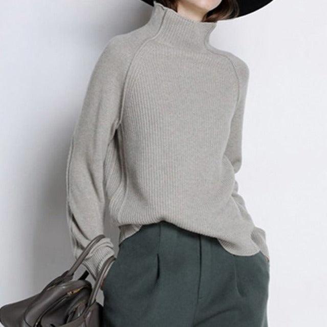 Turtleneck Women's Loose Sweater - Try Modest Limited 