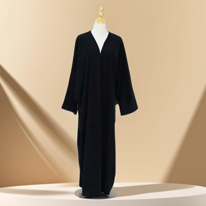 Open Front Corduroy Throw Over Abaya - Try Modest Limited 