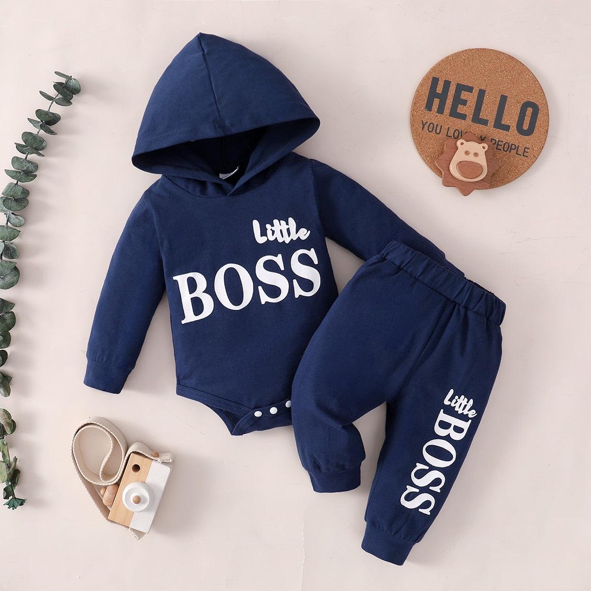 2pcs Newborn hooded Baby Boy Clothes - Try Modest Limited