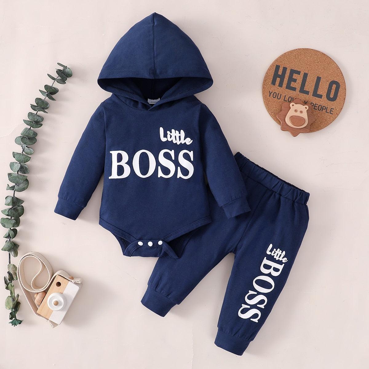 2pcs Newborn hooded Baby Boy Clothes - Try Modest Limited 