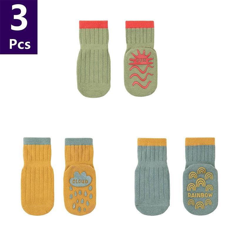 3 Pairs/lot Children'sAnti Slip Socks - Try Modest Limited 