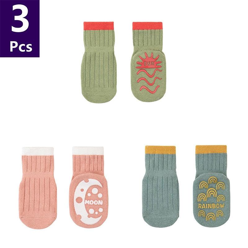 3 Pairs/lot Children'sAnti Slip Socks - Try Modest Limited 