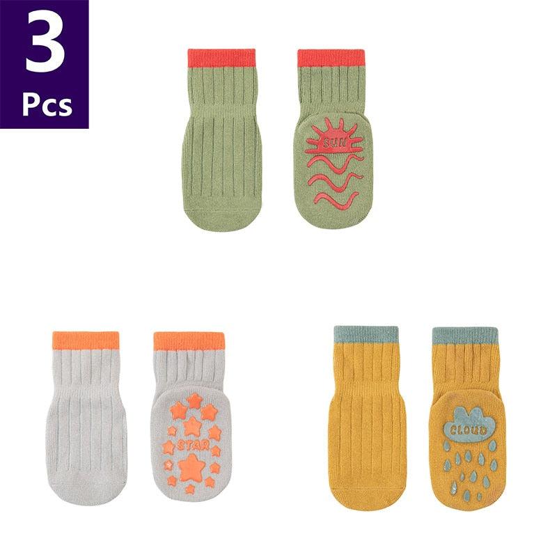 3 Pairs/lot Children'sAnti Slip Socks - Try Modest Limited 