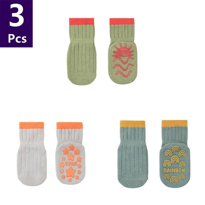 3 Pairs/lot Children'sAnti Slip Socks - Try Modest Limited 