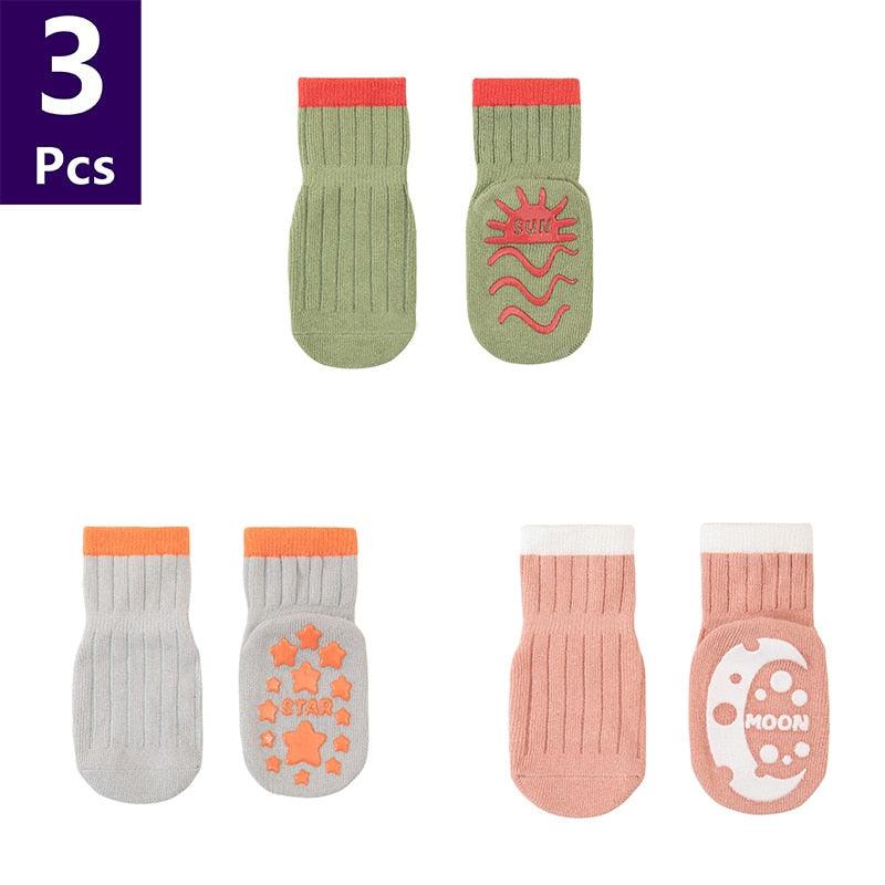 3 Pairs/lot Children'sAnti Slip Socks - Try Modest Limited 