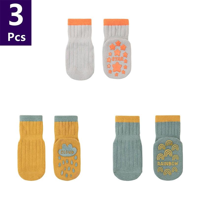 3 Pairs/lot Children'sAnti Slip Socks - Try Modest Limited 