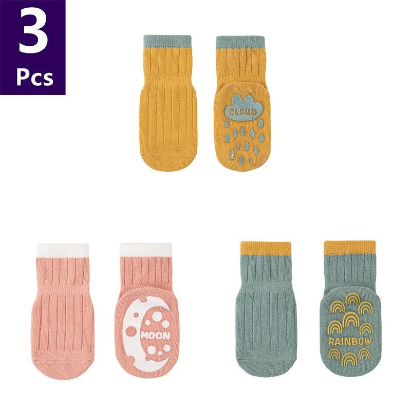 3 Pairs/lot Children'sAnti Slip Socks - Try Modest Limited 