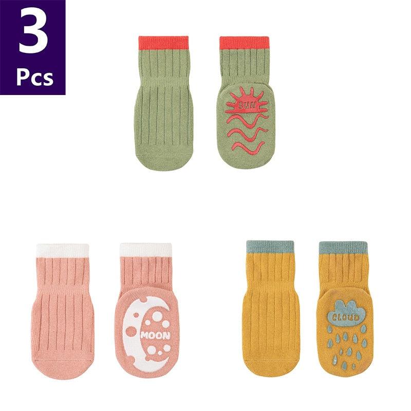 3 Pairs/lot Children'sAnti Slip Socks - Try Modest Limited 