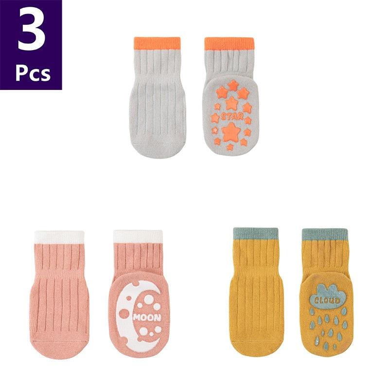 3 Pairs/lot Children'sAnti Slip Socks - Try Modest Limited 