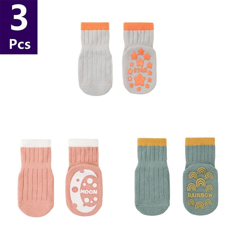 3 Pairs/lot Children'sAnti Slip Socks - Try Modest Limited 