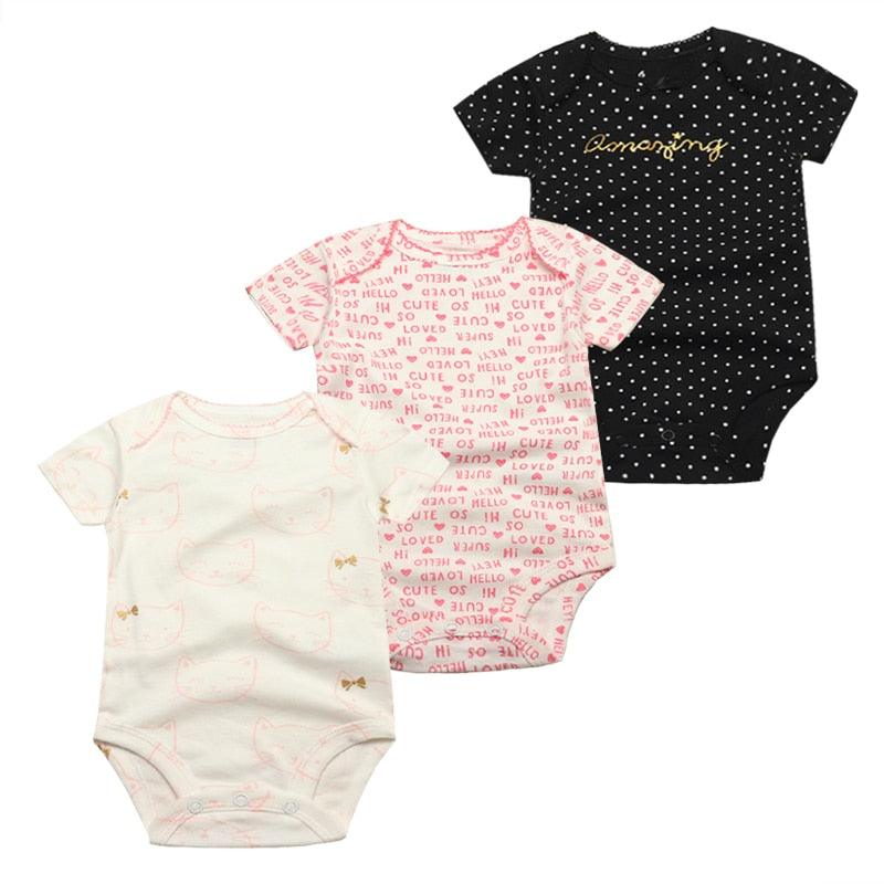 3PCS/Pack Soft Cotton Baby Bodysuit - Try Modest Limited 