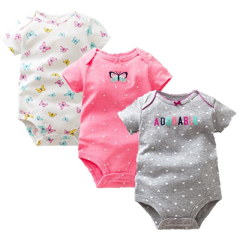 3PCS/Pack Soft Cotton Baby Bodysuit - Try Modest Limited 