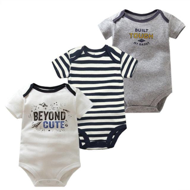 3PCS/Pack Soft Cotton Baby Bodysuit - Try Modest Limited 