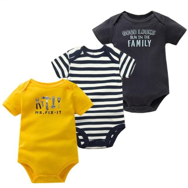 3PCS/Pack Soft Cotton Baby Bodysuit - Try Modest Limited