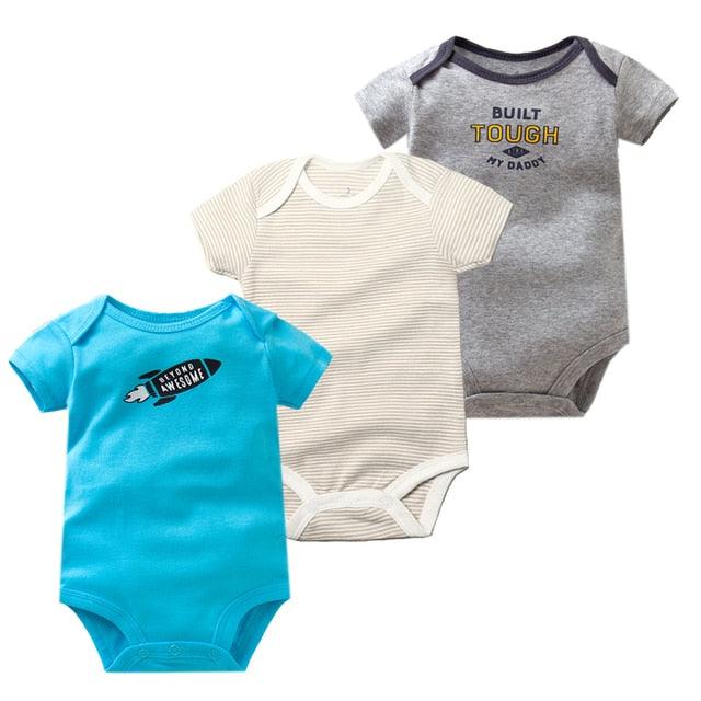 3PCS/Pack Soft Cotton Baby Bodysuit - Try Modest Limited 