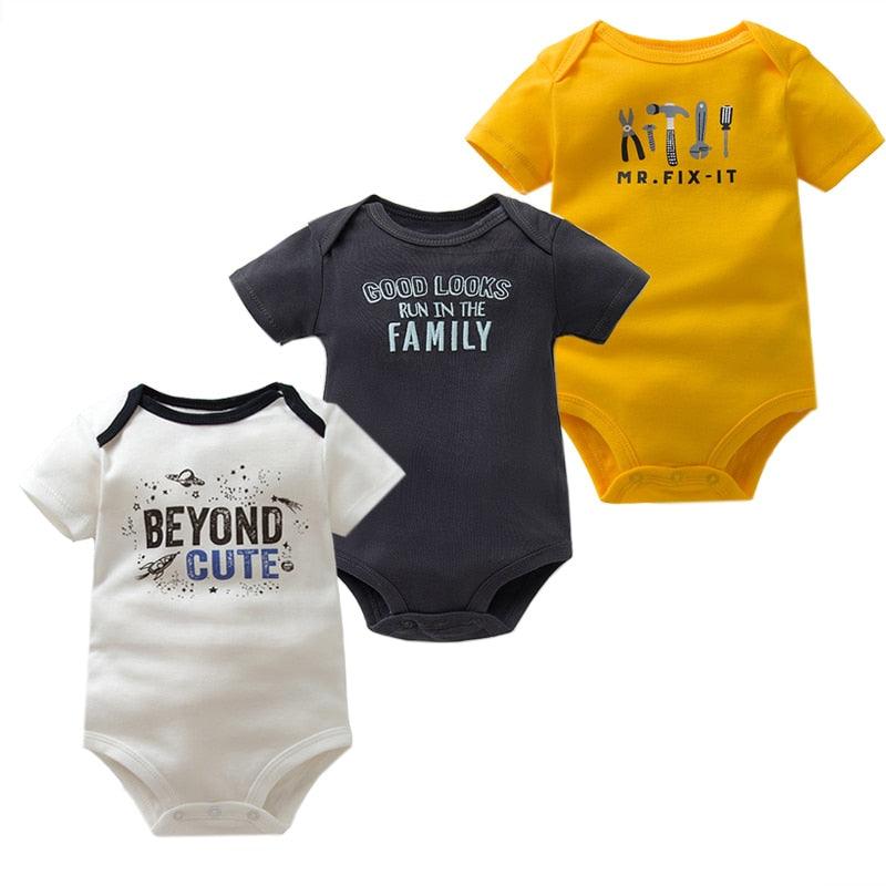 3PCS/Pack Soft Cotton Baby Bodysuit - Try Modest Limited
