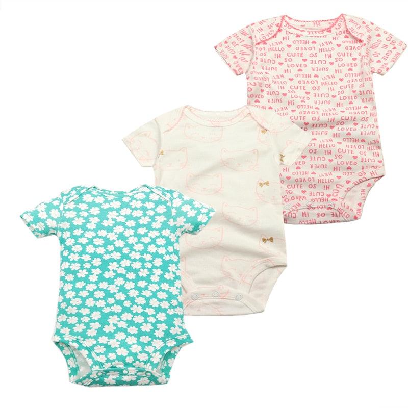 3PCS/Pack Soft Cotton Baby Bodysuit - Try Modest Limited 