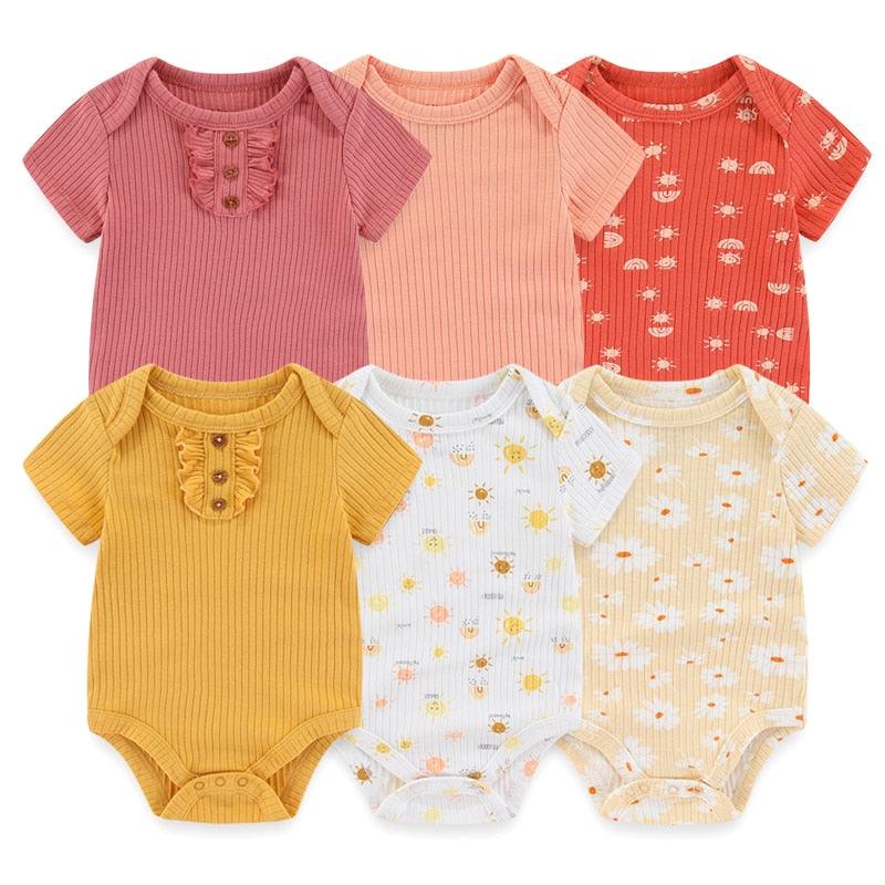 6PCS/Set Unisex Newborn Baby Bodysuits - Try Modest Limited