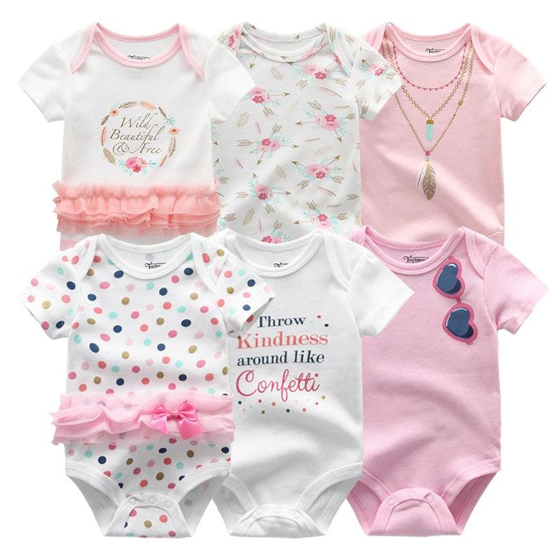 6PCS/Set Unisex Newborn Baby Bodysuits - Try Modest Limited