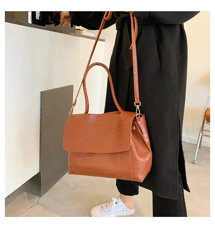 Alligator Pattern- Casual, Trendy & Stylish shoulder handbag - Try Modest Limited