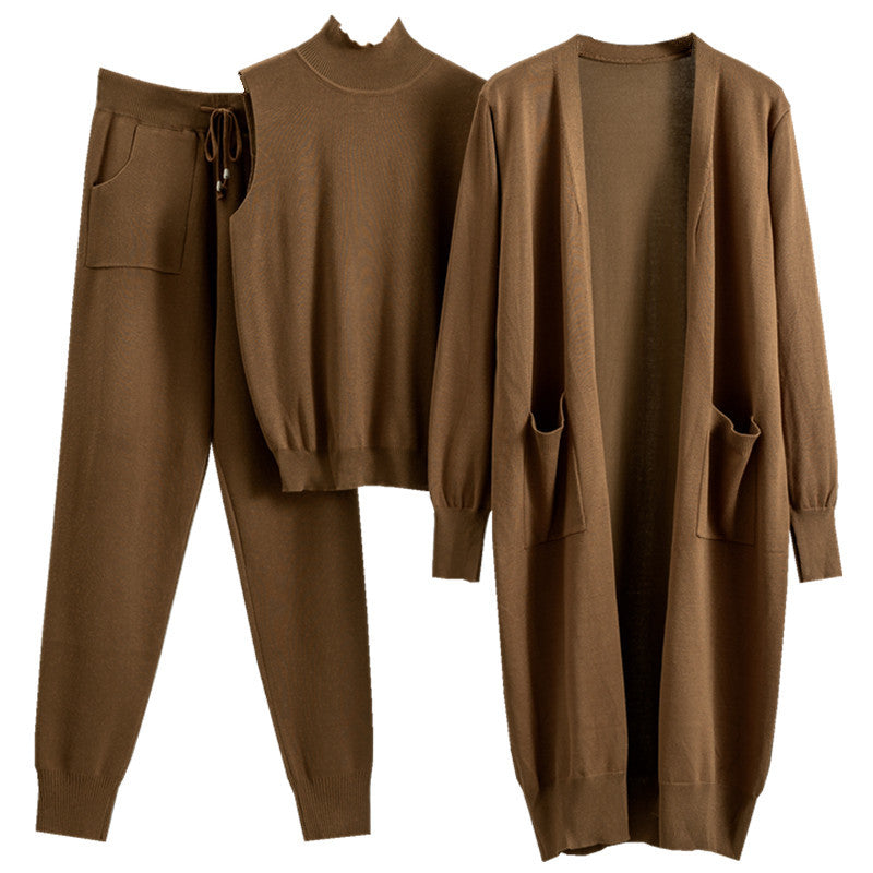 Autumn Knitted Three-Piece Set - Try Modest Limited