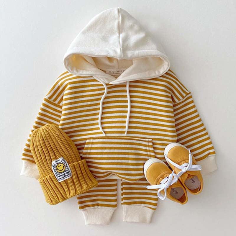 Baby fashion striped casual sports suit - Try Modest Limited