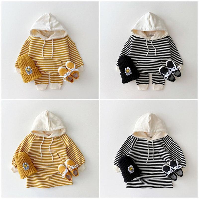 Baby fashion striped casual sports suit - Try Modest Limited