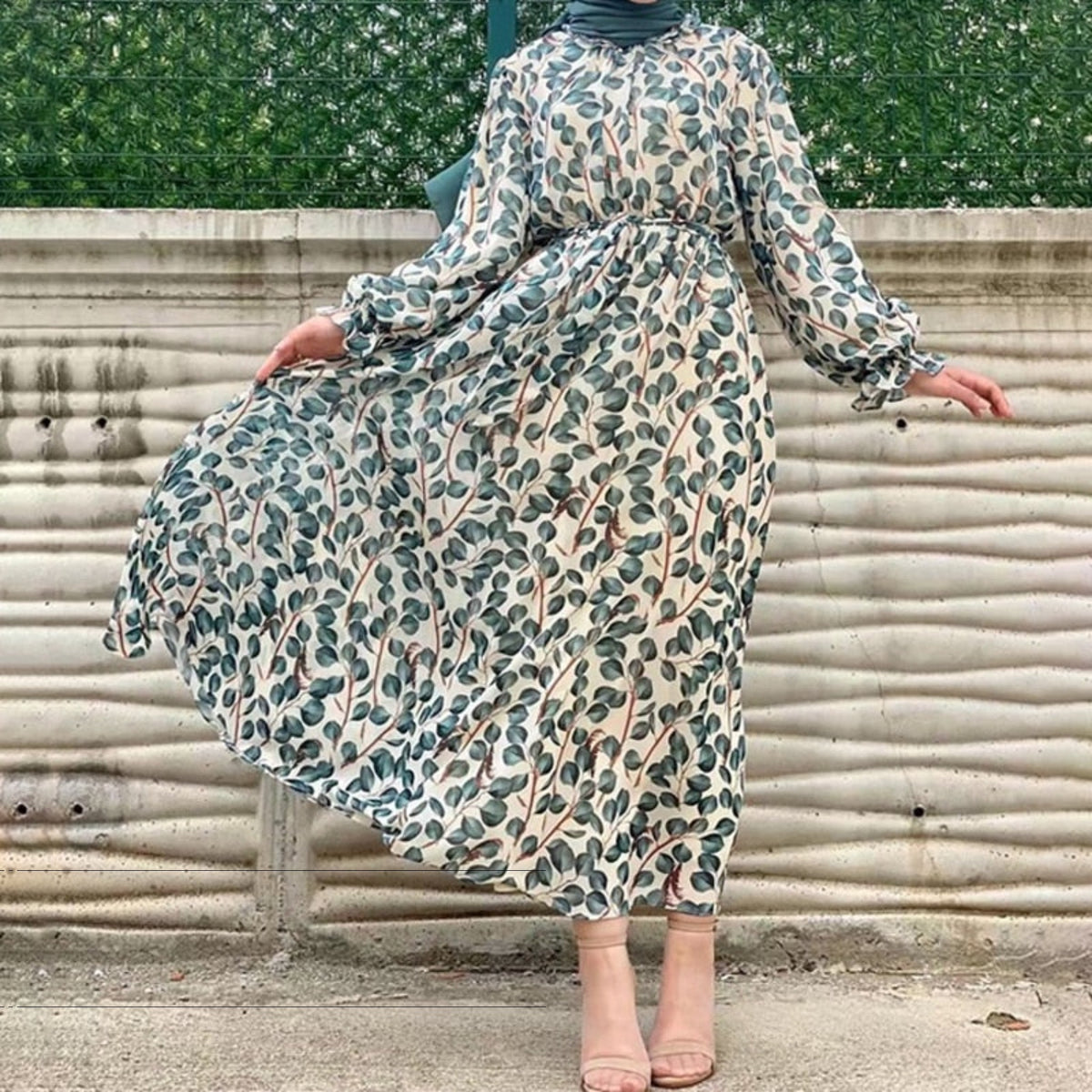 turkish maxi dress Mink Hijab Turkish Dress 27950V