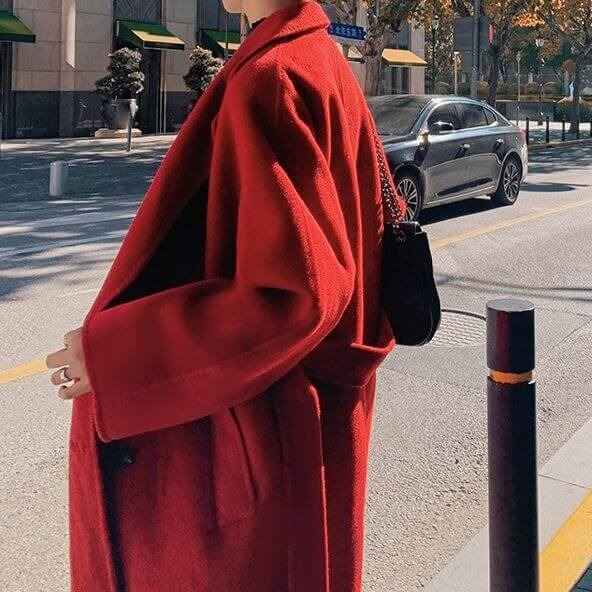 Belt-style Long coat for women Suitable for the Autumn/Winter - Try Modest Limited