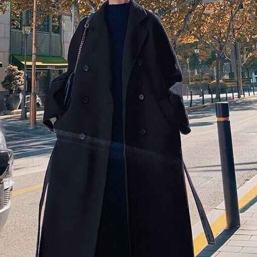 Belt-style Long coat for women Suitable for the Autumn/Winter - Try Modest Limited