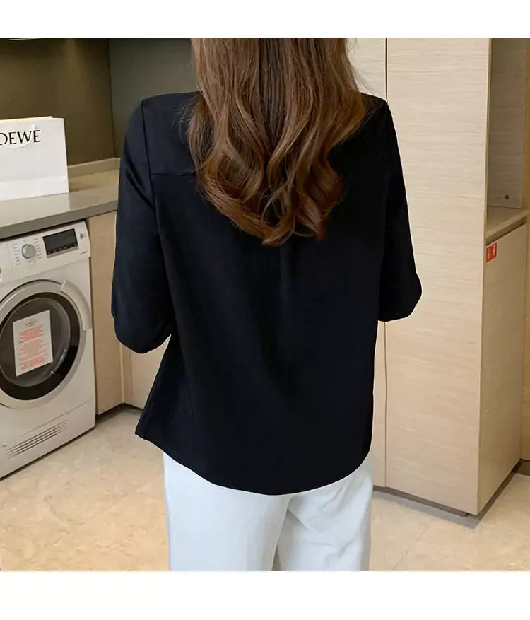 Best Elegant Casual Women's Bold-Long sleeve chiffon blouse - Try Modest Limited