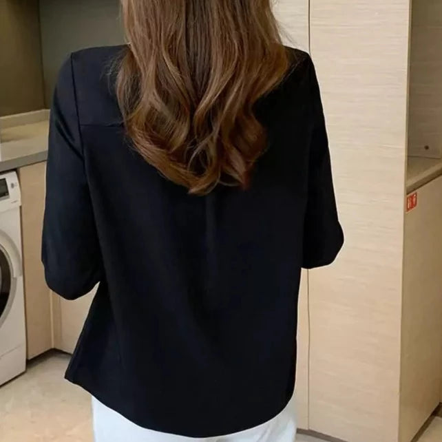 Best Elegant Casual Women's Bold-Long sleeve chiffon blouse - Try Modest Limited