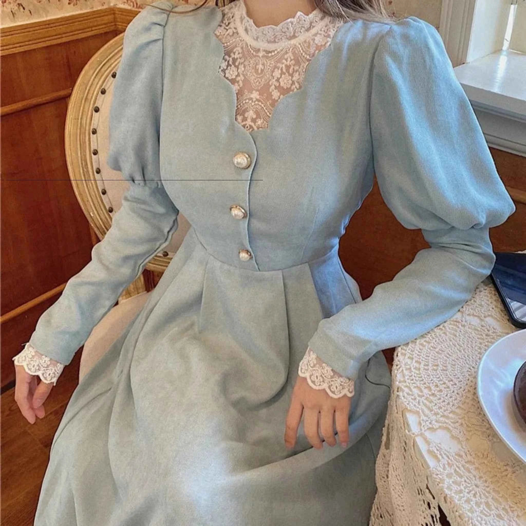 Best Pretty Party wear lace midi dress for Women - Try Modest Limited