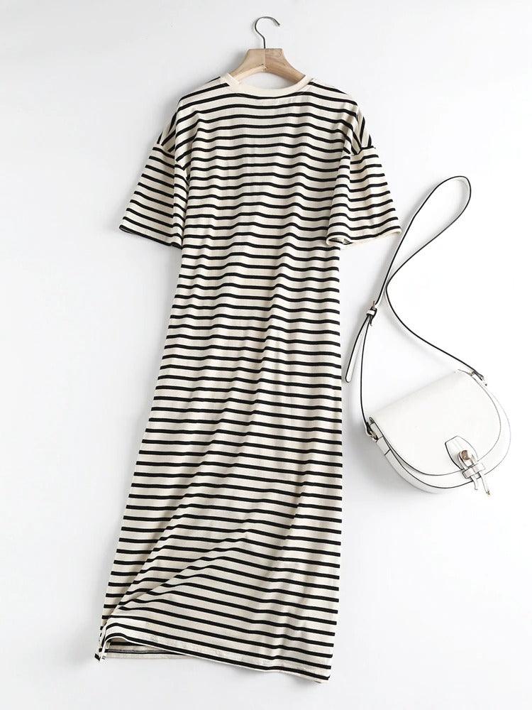 Pocket Striped Dress Try Modest