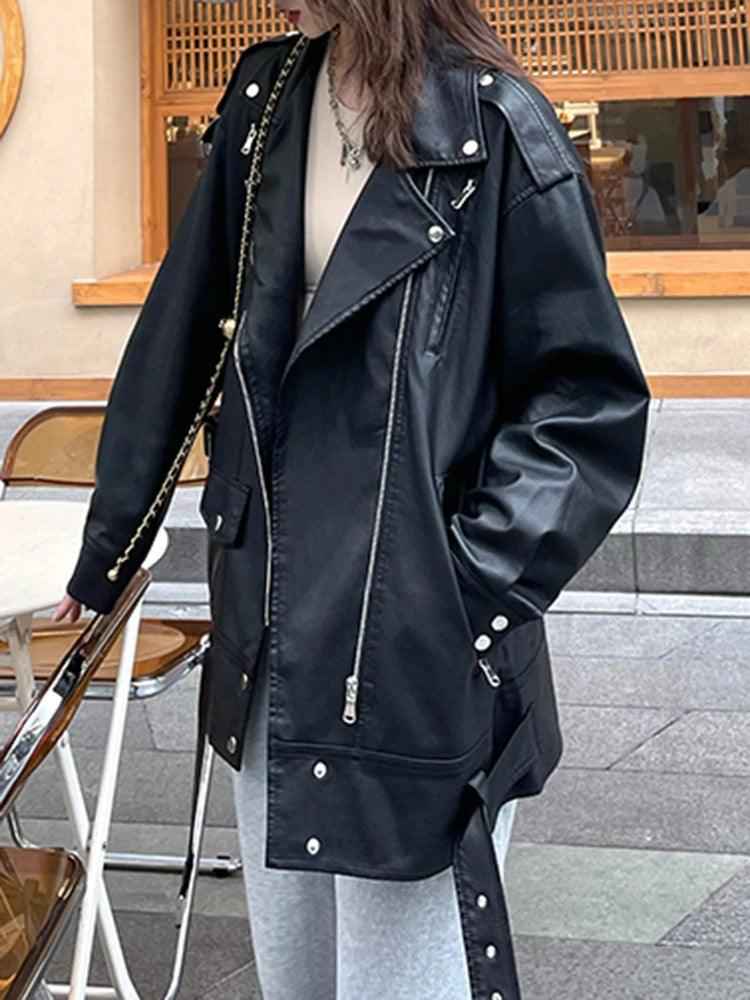 Buy Best Elegant Black-Faux leather Jacket - Try Modest Limited
