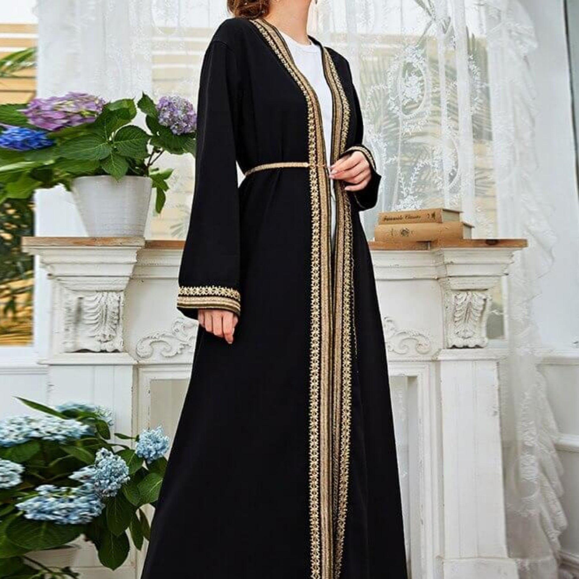 Black robe- open abaya Try Modest Limited