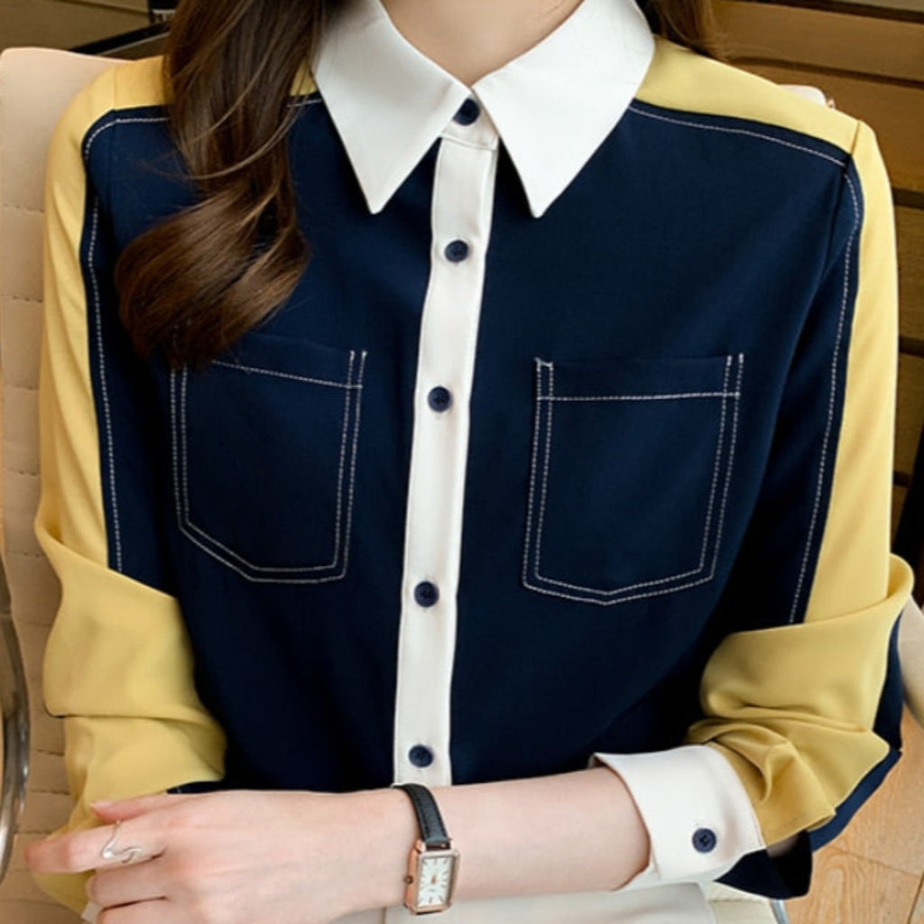 Buy Casual Women's long Sleeve Chiffon Shirt- Spring Fashion - Try Modest Limited
