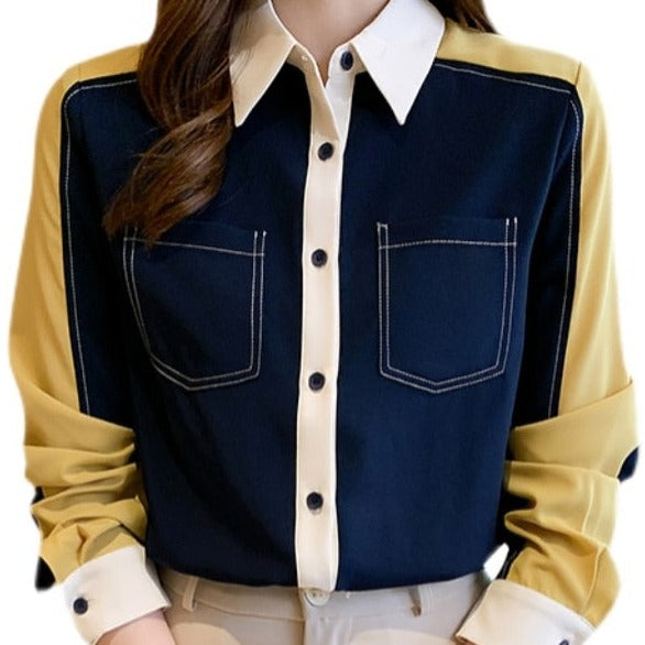 Buy Casual Women's long Sleeve Chiffon Shirt- Spring Fashion - Try Modest Limited