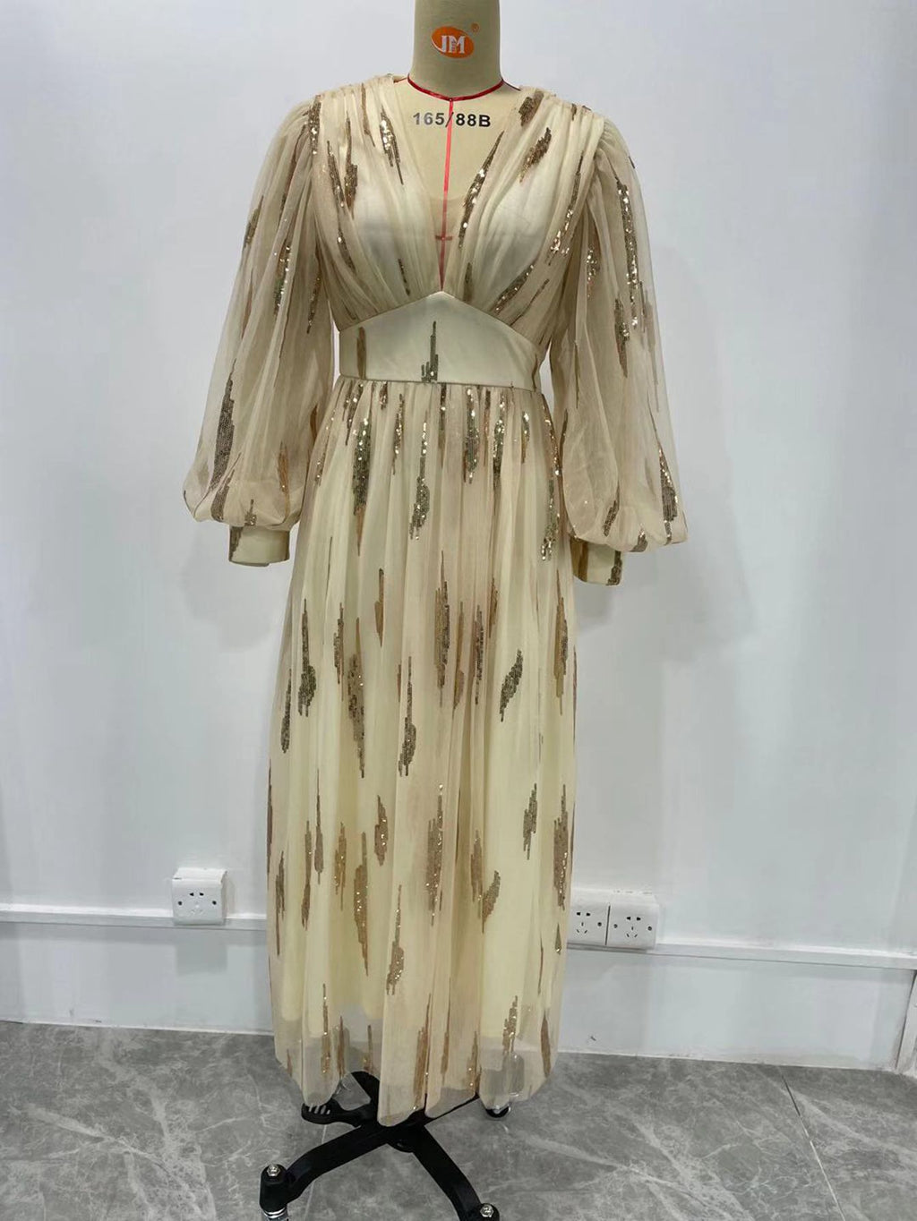 Casual Draped Puff sleeve style-Evening party dress - Try Modest Limited