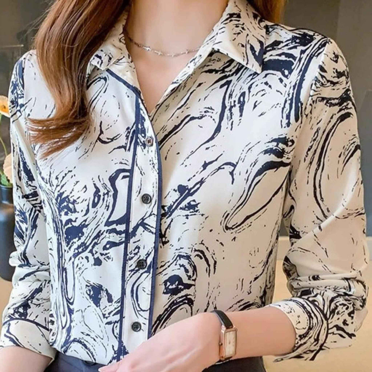 Casual Elegant Women's Stylish office Printed Shirts - Try Modest Limited